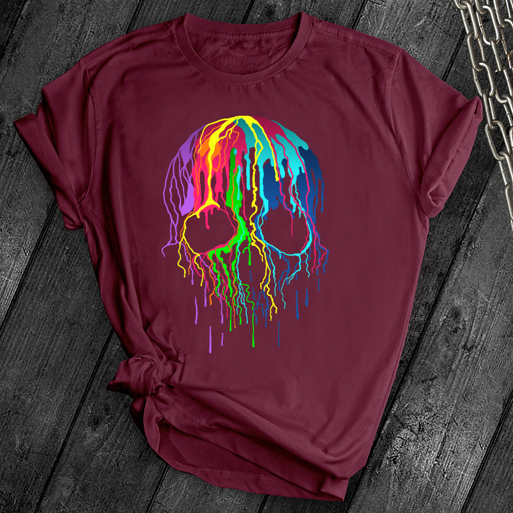 Rainbow Drip Skull Tee