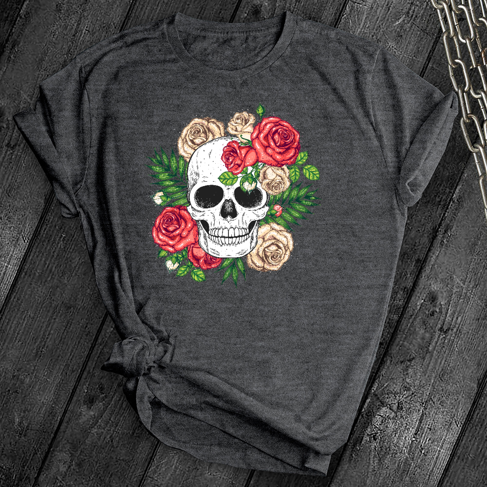 New Floral Skull Tee