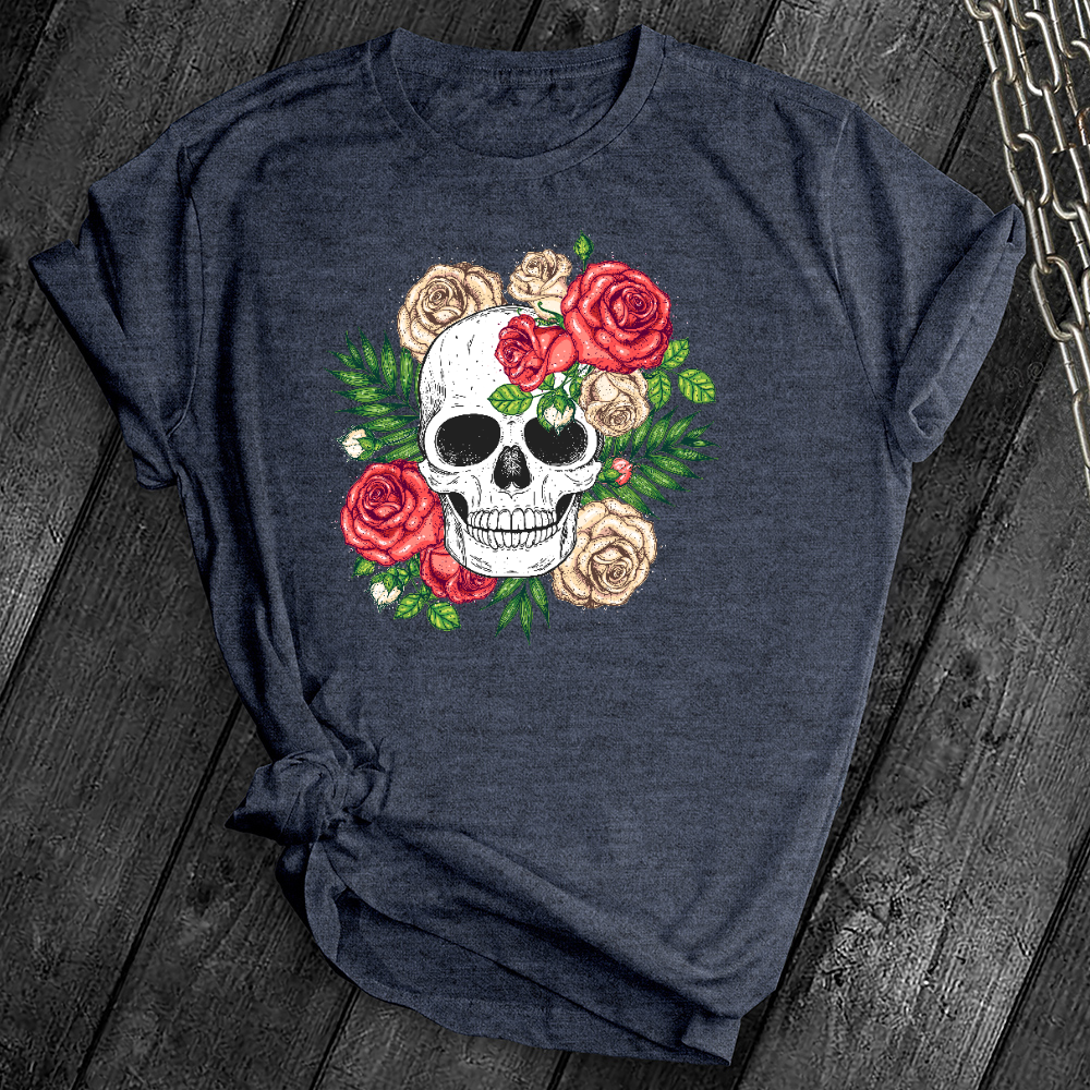 New Floral Skull Tee
