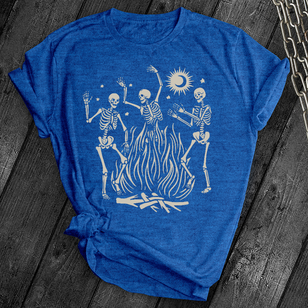 Campfire Dancing Skeletons Tee