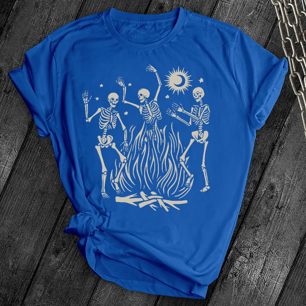 Campfire Dancing Skeletons Tee