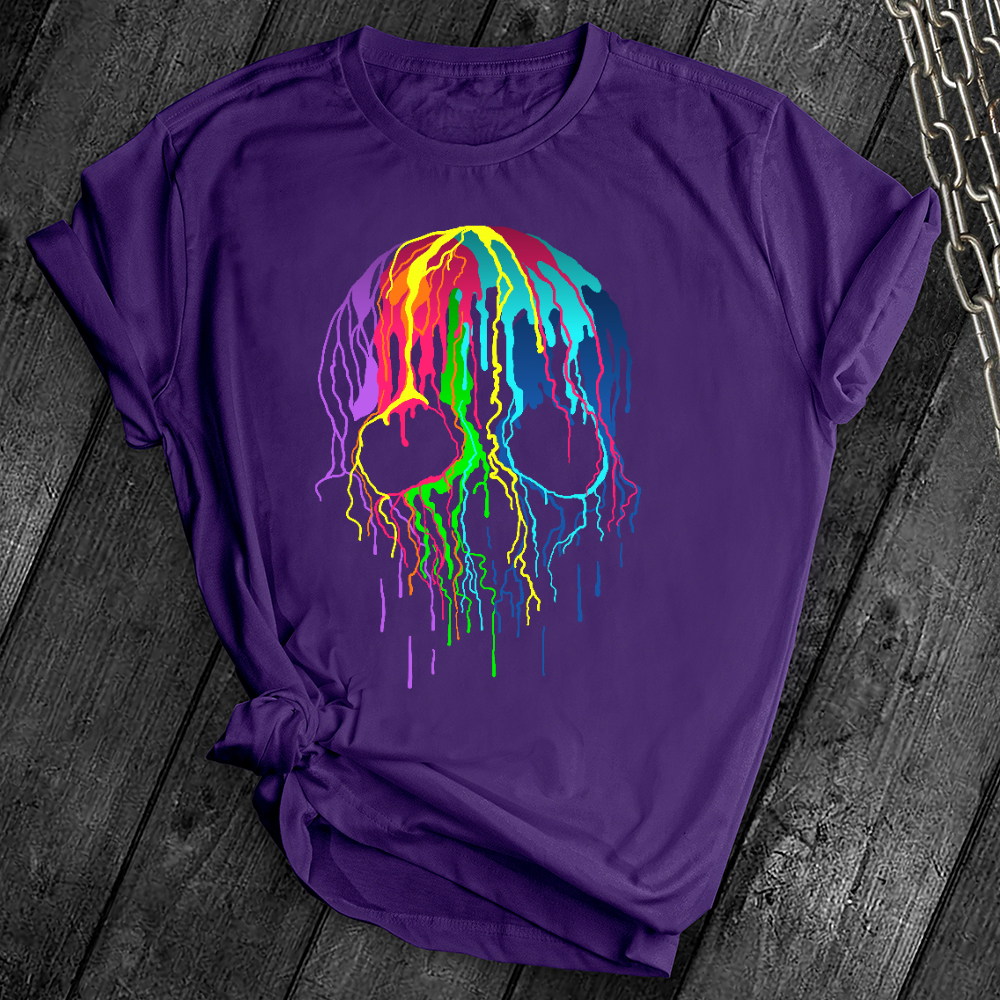 Rainbow Drip Skull Tee